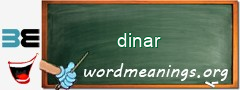 WordMeaning blackboard for dinar